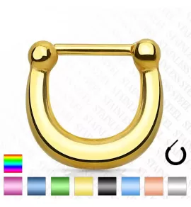 Серьга кликер для пирсинга септума PiercedFish SEPS-02 из стали