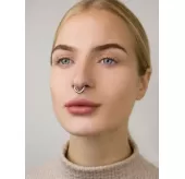 Серьга кликер для пирсинга септума PiercedFish SEPS-02 из стали