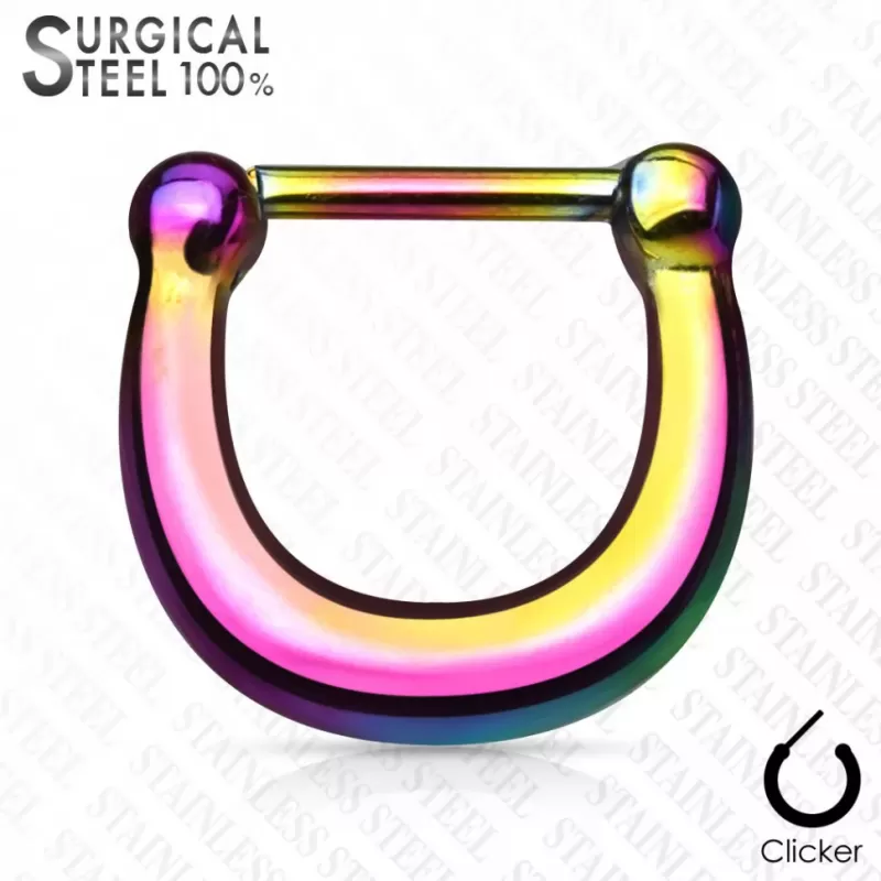 Серьга кликер для пирсинга септума PiercedFish SEPS-02 из стали