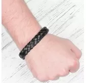 Кожаный браслет мужской Everiot BC-MJ-1825 плетеный