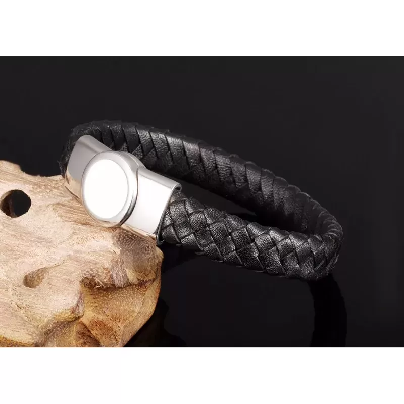 Кожаный браслет мужской Everiot BC-MJ-1825 плетеный