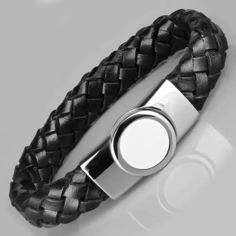 Кожаный браслет мужской Everiot BC-MJ-1825 плетеный