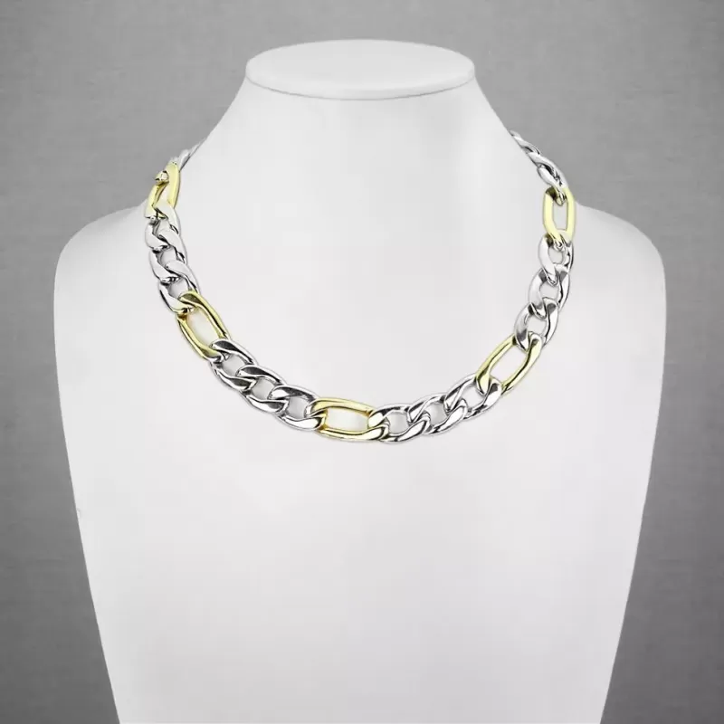 Стальная цепь мужская Spikes SSN26 панцирного плетения