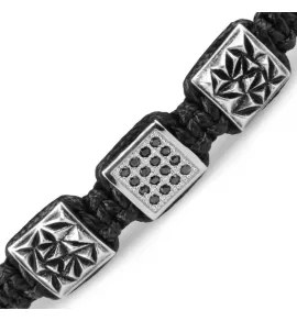 Черный браслет Шамбала Everiot Select LNS-2087 с фианитами