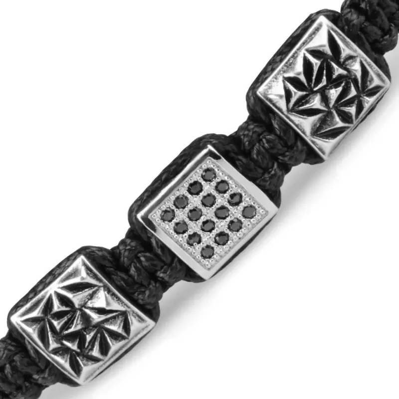 Черный браслет Шамбала Everiot Select LNS-2087 с фианитами