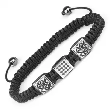 Черный браслет Шамбала Everiot Select LNS-2087 с фианитами