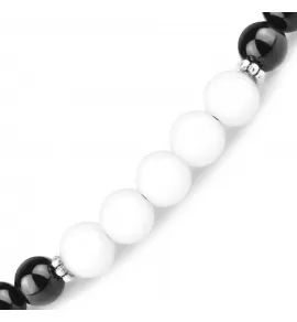 Браслет Everiot Select LNS-8027 из черного оникса и белого агата
