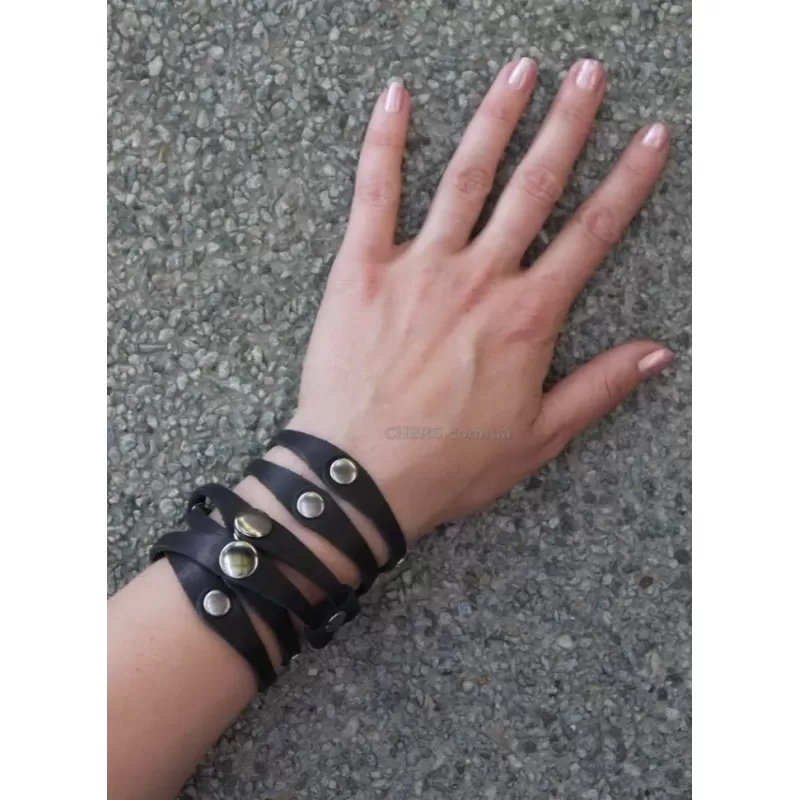 Кожаный браслет мужской Scappa A-109 коричневый