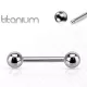 Штанга 1,6 мм из титана с внешней резьбой для пирсинга уха, языка, сосков Pirslab T23B-14 (от 6 до 38 мм)