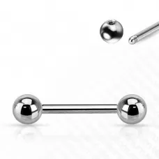 Штанга 1,6 мм из титана с внешней резьбой для пирсинга уха, языка, сосков Pirslab T23B-14 (от 6 до 38 мм)