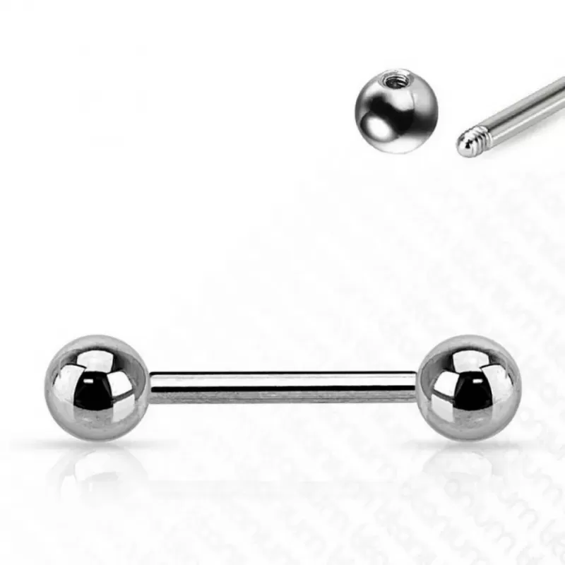 Штанга 1,6 мм из титана с внешней резьбой для пирсинга уха, языка, сосков Pirslab T23B-14 (от 6 до 38 мм)