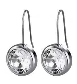 Женские серьги из стали с прозрачным фианитом Everiot AAB-414ESS-ST