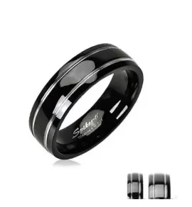 Кольцо из титана Spikes R-TI-0523 черное