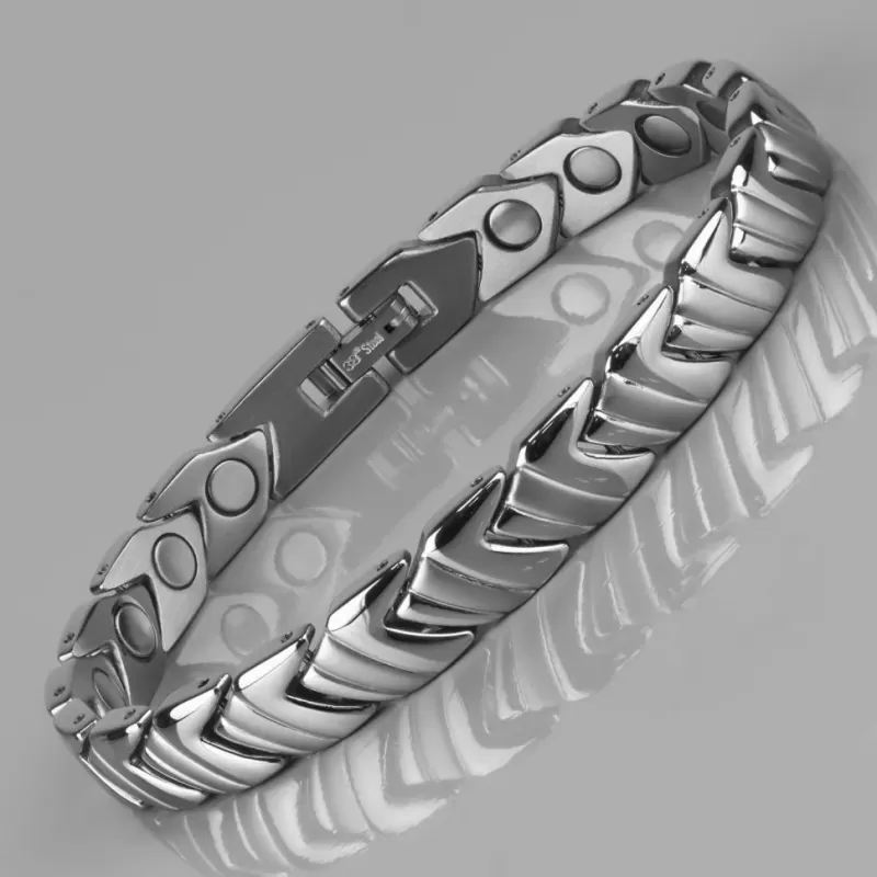 Мужской стальной магнитный браслет Magnetana KBM-13813 без покрытия