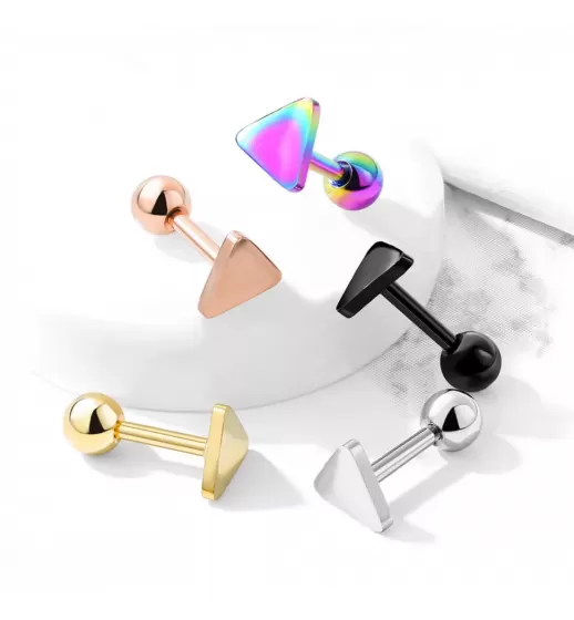 Серьга микроштанга для пирсинга уха PiercedFish JA02-GD из стали