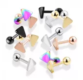 Серьга микроштанга для пирсинга уха PiercedFish JA02-GD из стали