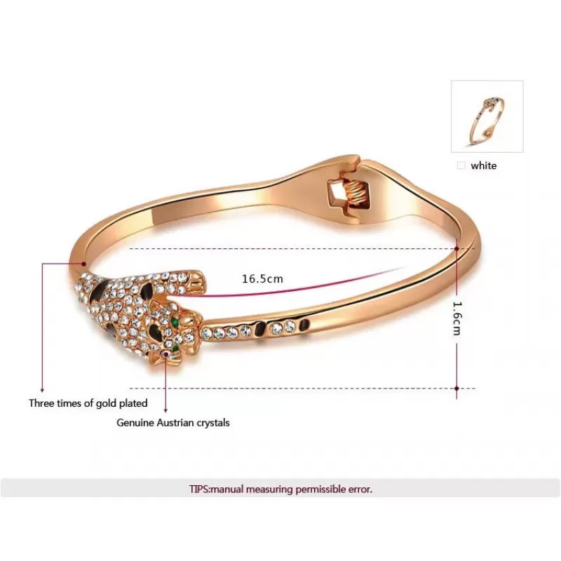 Браслет ROZI BC-15905A гепард, цвет розовое золото