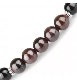 Браслет на резинке из оникса и граната Everiot Select LNS-8028