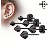 Стальные серьги гвоздики "Шипы" TATIC SE3445