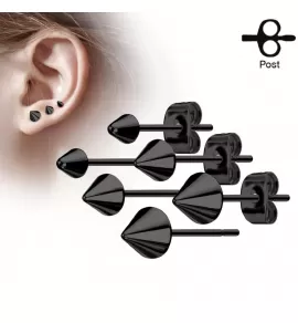 Стальные серьги гвоздики "Шипы" TATIC SE3445