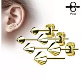Стальные серьги гвоздики "Шипы" TATIC SE3445