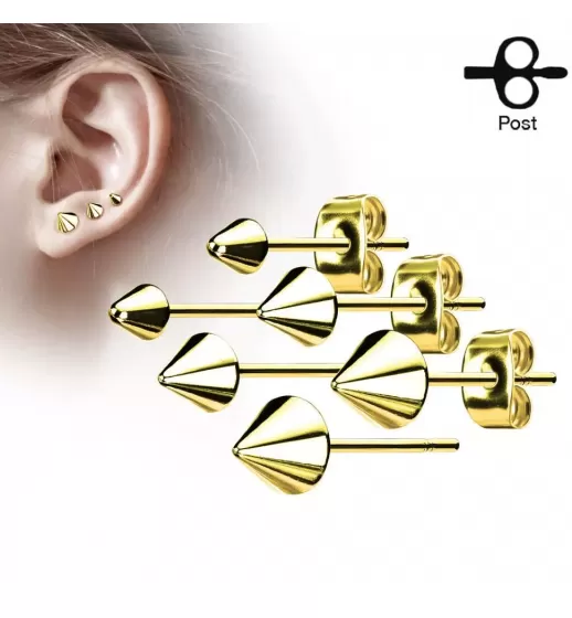 Стальные серьги гвоздики "Шипы" TATIC SE3445