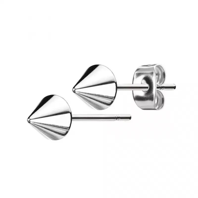 Стальные серьги гвоздики "Шипы" TATIC SE3445
