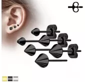 Стальные серьги гвоздики "Шипы" TATIC SE3445
