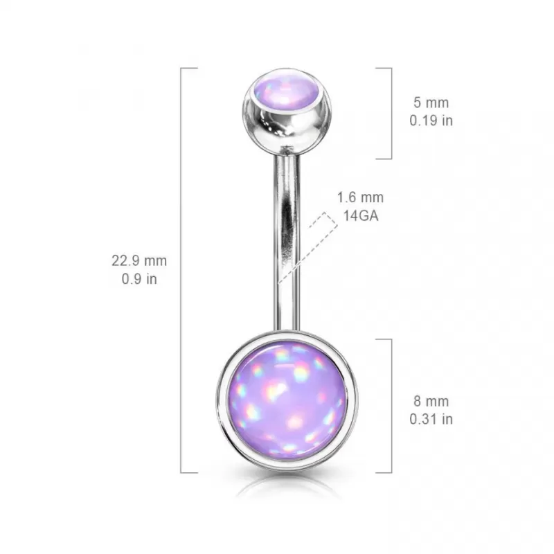 Серьга банан для пирсинга в пупок Piercedfish NS90 из стали