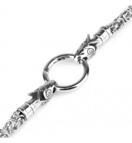Византийская цепь мужская с драконами Everiot SN-ZS-1819 из стали