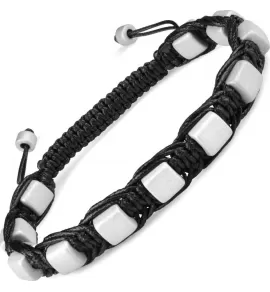 Плетеный браслет Шамбала из керамических бусин Everiot Select --LNS-2100