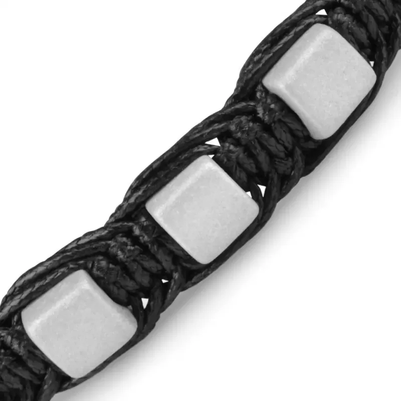 Плетеный браслет Шамбала из керамических бусин Everiot Select --LNS-2100