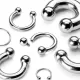 Циркуляр-подкова из стали с внутренней резьбой PiercedFish HSI для септума, уха, серьга хард для тоннелей, для брови, губ, пупка, сосков, пирсинга смайл