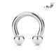 Циркуляр-подкова из стали с внутренней резьбой PiercedFish HSI для септума, уха, серьга хард для тоннелей, для брови, губ, пупка, сосков, пирсинга смайл