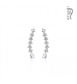 Серьги-зажимы TATIC EL-18 с фианитами