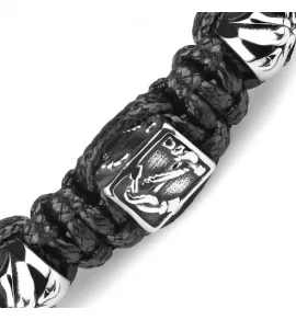 Мужской браслет Everiot Select LNS-3028 Шамбала с черепом и якорем