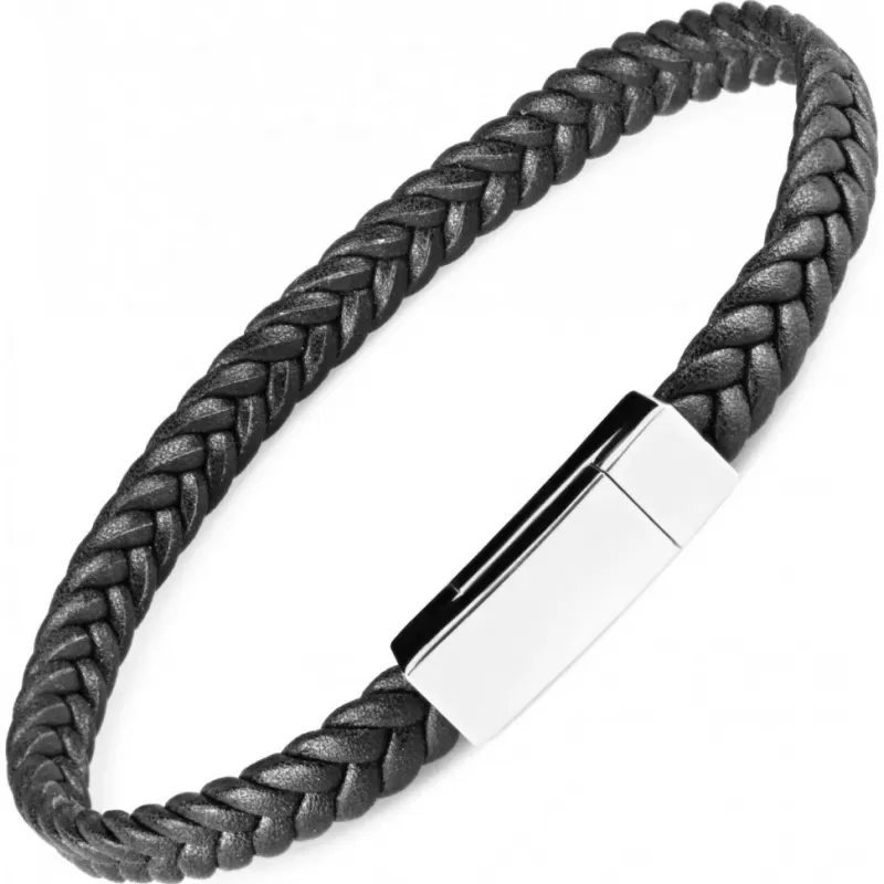 Кожаный браслет мужской Everiot BC-MJ-1775 с магнитным замком