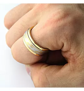 Кольцо из карбида вольфрама CARRAJI RTU-077 с орнаментом