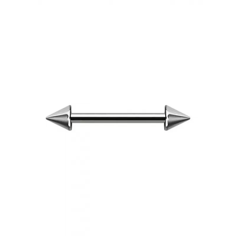 Набор 2 штанги с шипами из стали для пирсинга хряща уха (хеликс, индастриал), брови, сосков PiercedFish 2xBS02