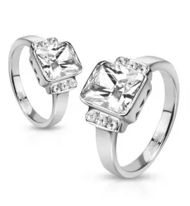 Кольцо из стали Spikes R-M2785 с фианитами