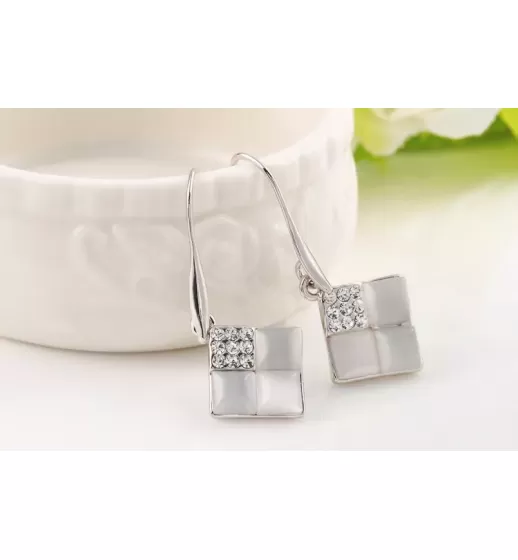Серьги ROZI RR-06390A в форме ромбов