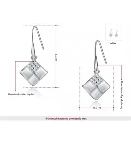 Серьги ROZI RR-06390A в форме ромбов