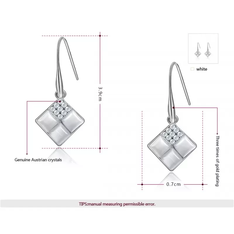 Серьги ROZI RR-06390A в форме ромбов