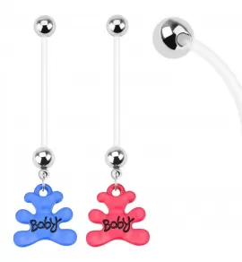 Серьга банан для пирсинга пупка PiercedFish NPG15231 для беременных