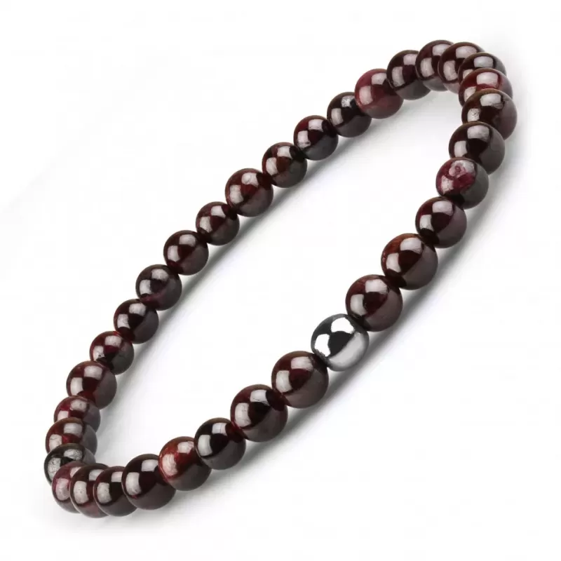 Браслет на резинке из граната Everiot Select LNS-8029