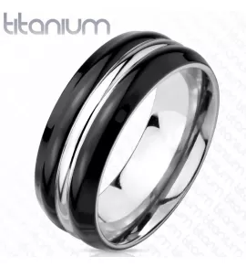 Мужское кольцо из титана TATIC R-TI-4397 черное
