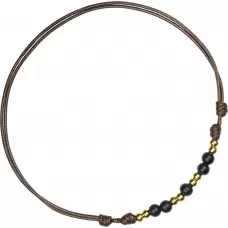 Мужской чокер Everiot Select LNS-2037 c бусинами из дерева и стали