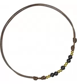 Мужской чокер Everiot Select LNS-2037 c бусинами из дерева и стали