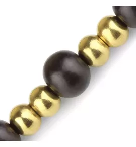 Мужской чокер Everiot Select LNS-2037 c бусинами из дерева и стали