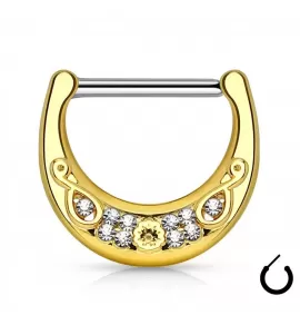 Кликер для пирсинга сосков PiercedFish KC13-14-GDC из стали